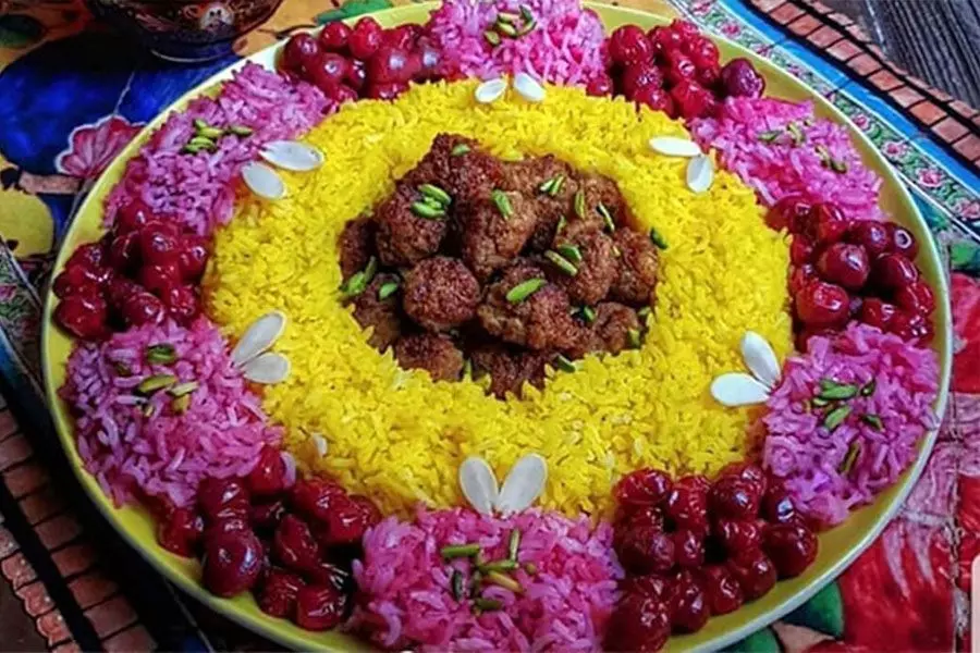 تزیین کلم پلو شیرازی 