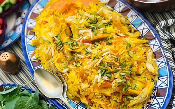 طرز تهیه شیرین پلو مجلسی