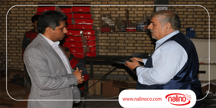بازدید رئیس شهرک صنعتی عباس اباد از مجموعه نالینو