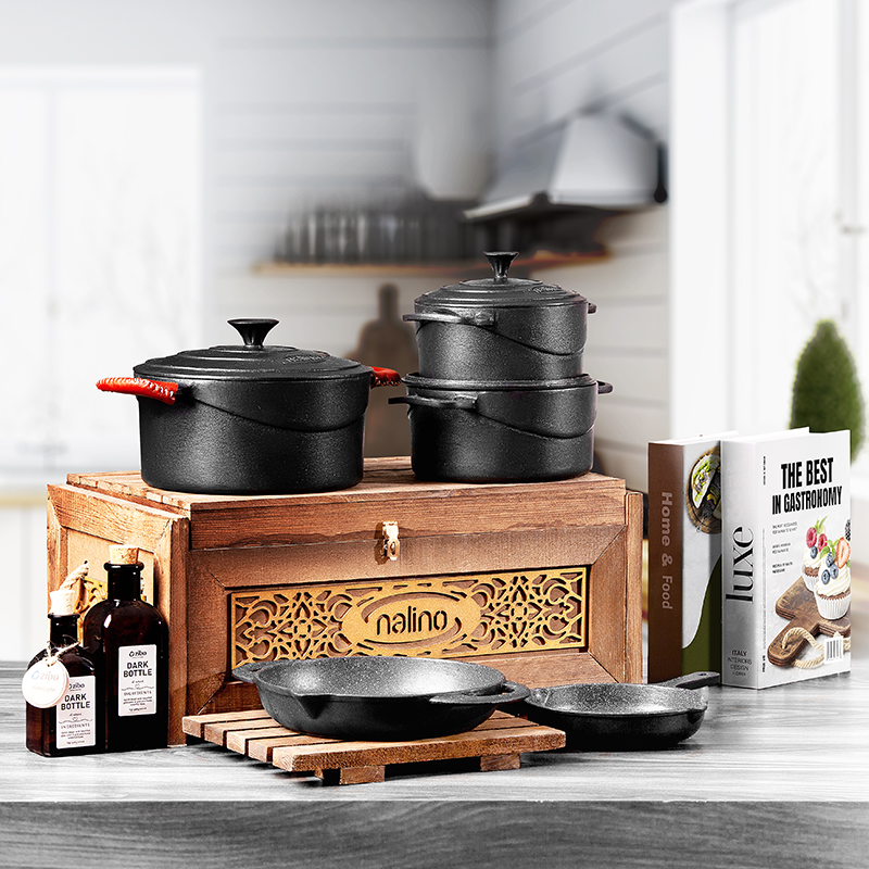 سرویس چدن 8 پارچه مدل Fico (با جعبه چوبی)
