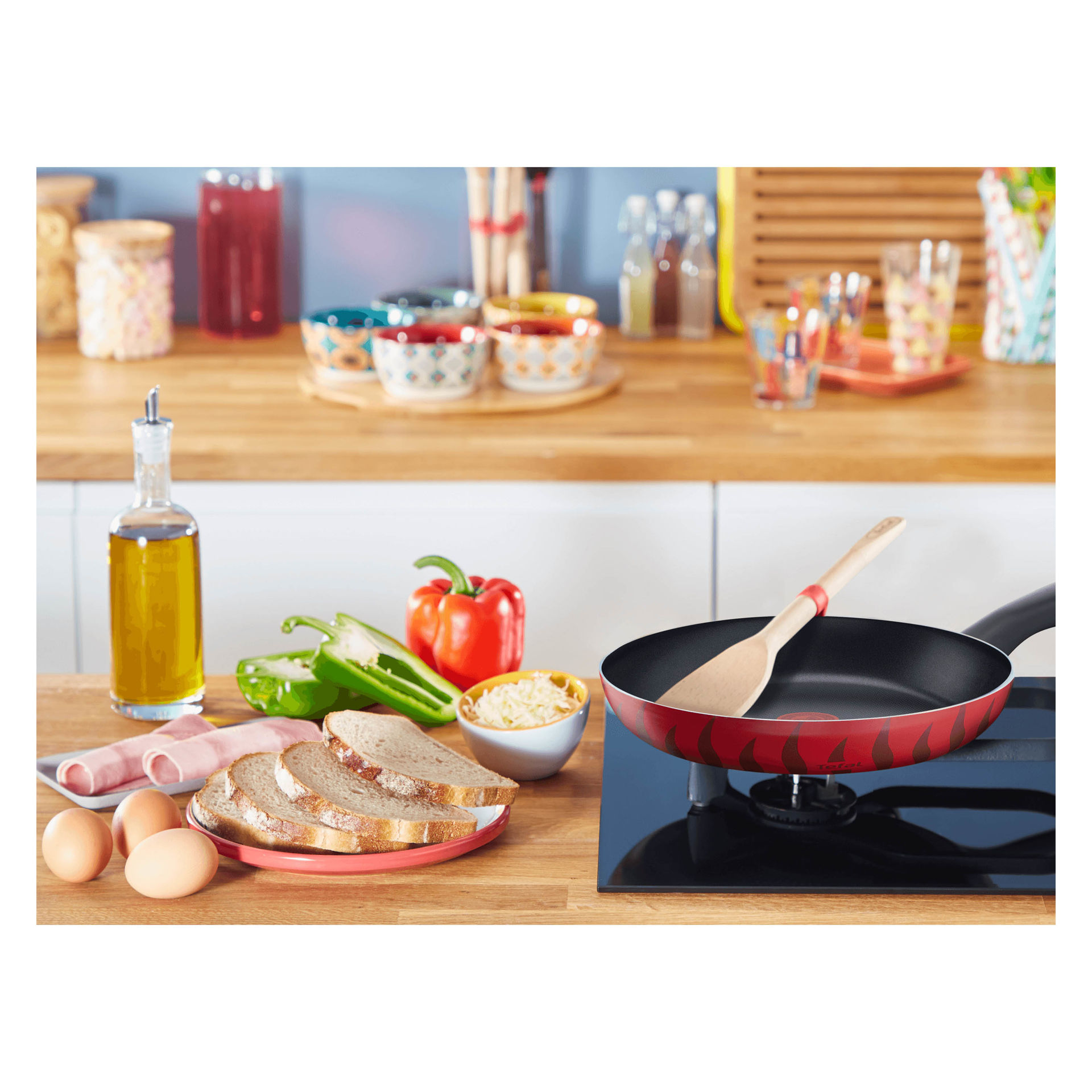 تابه سایز 20 تفال tefal همراه با نشانگر حرارت