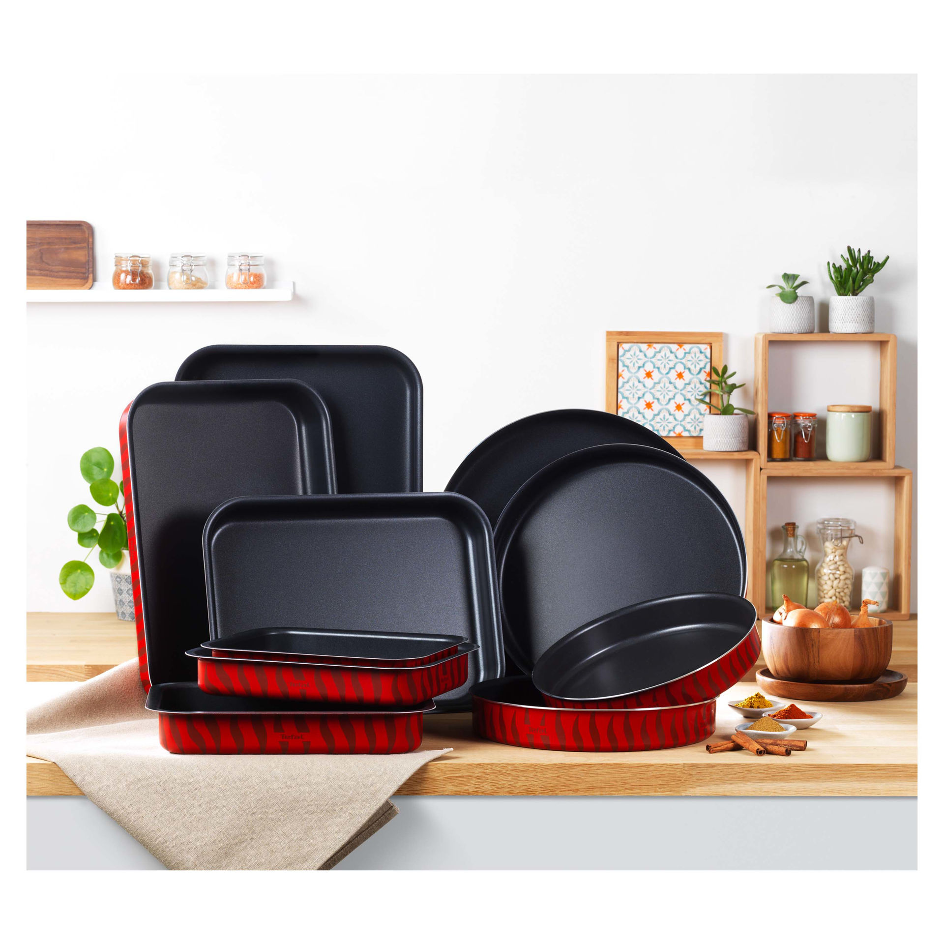 ظرف فر سایز 5 تفال Tefal طرح شعله