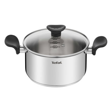 قابلمه استیل سایز 28 دربدار تفال tefal با نشانگر حجم