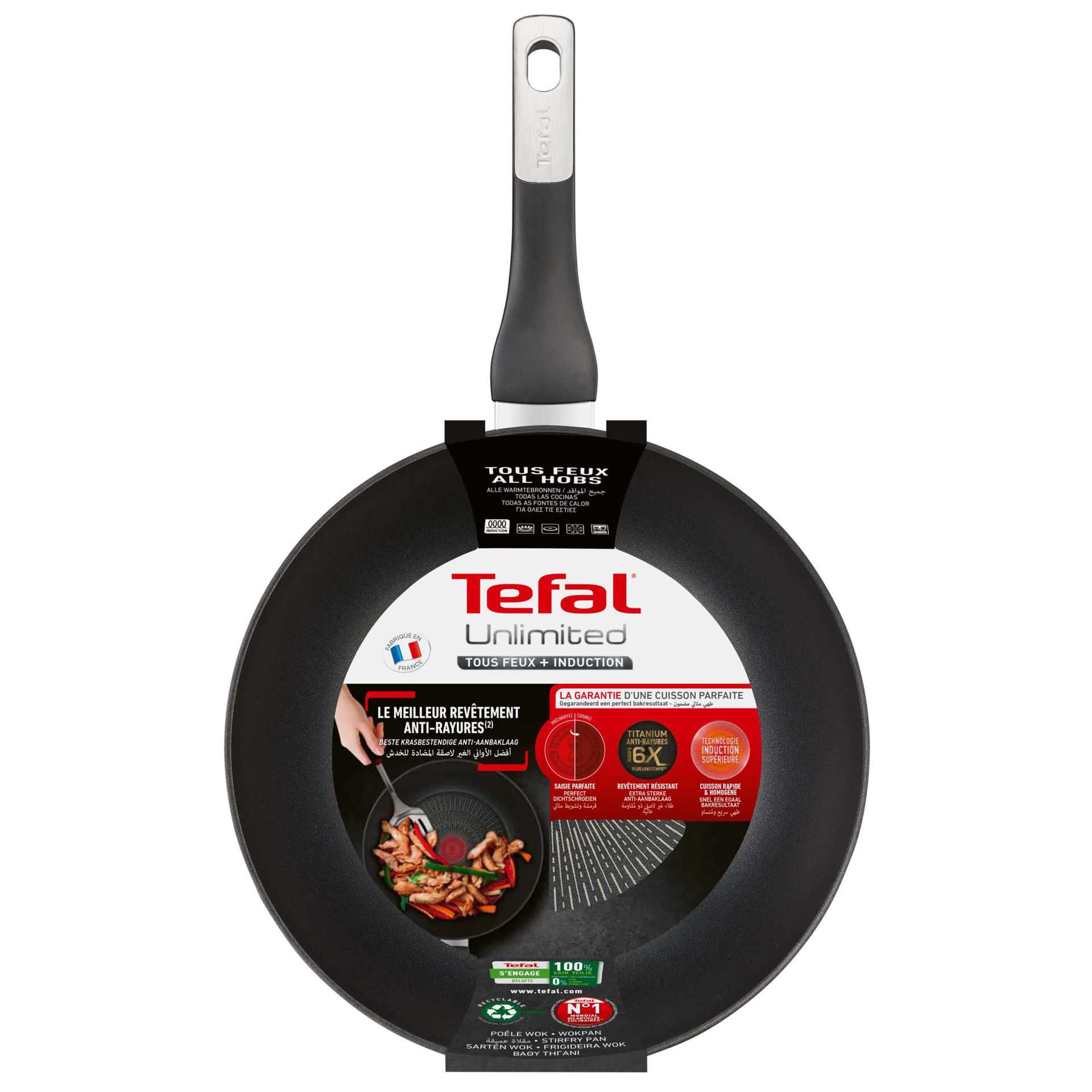 تابه وک سایز 28 تفال tefal مدل TITANIUM 