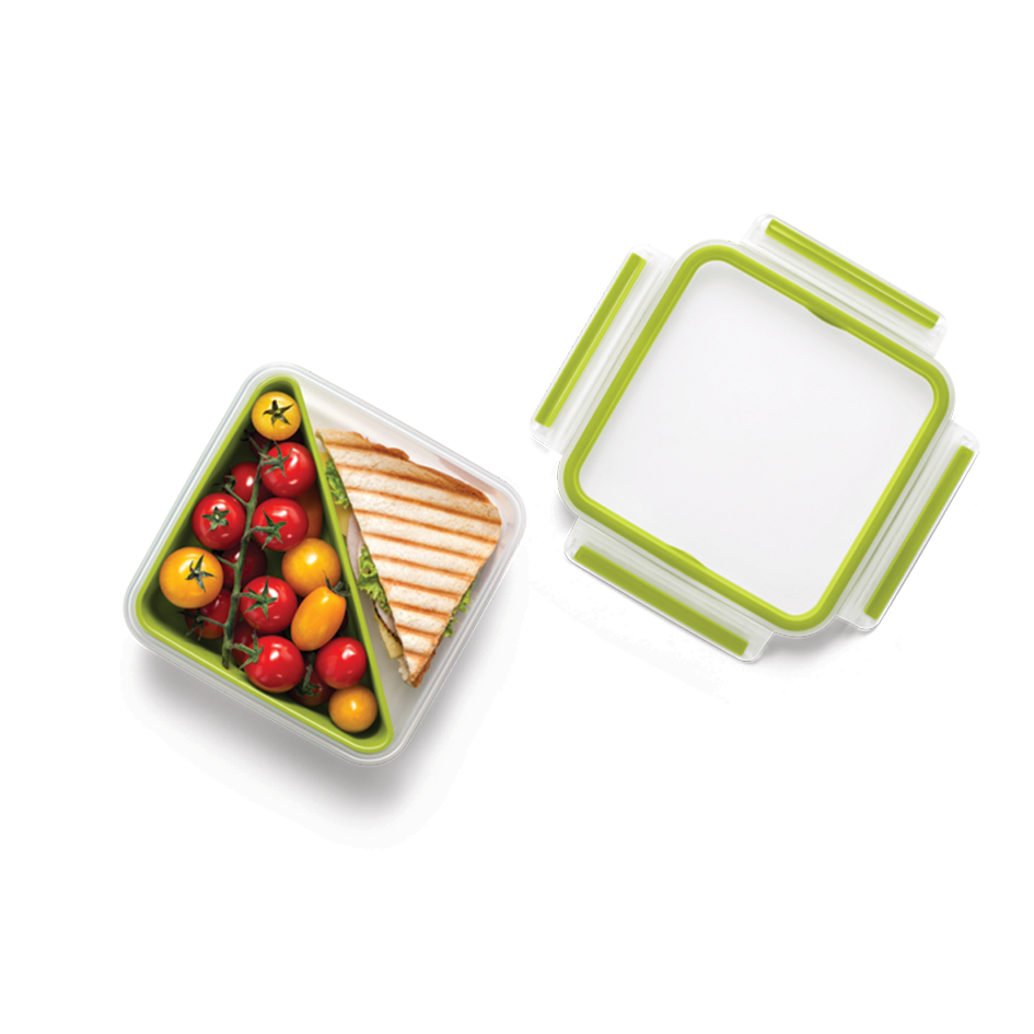 ظرف حمل غذای1.2 لیتری مربع تفال tefal مدل جداکننده دار