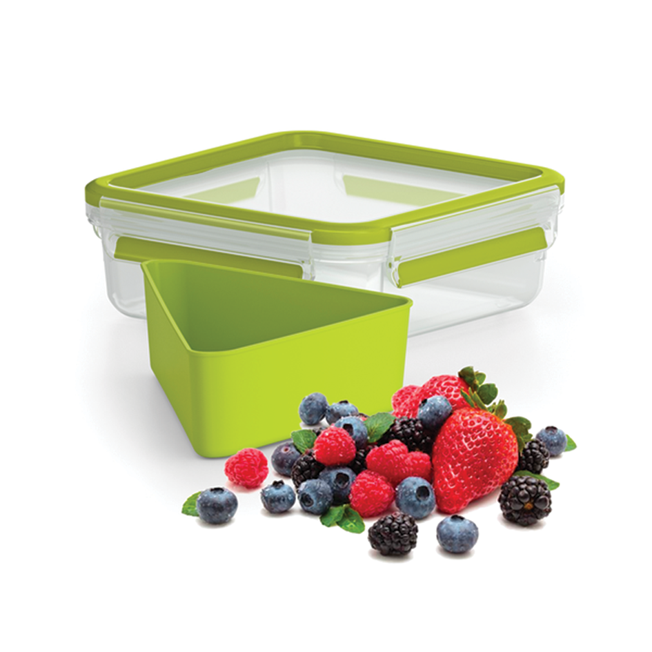 ظرف حمل غذای1.2 لیتری مربع تفال tefal مدل جداکننده دار