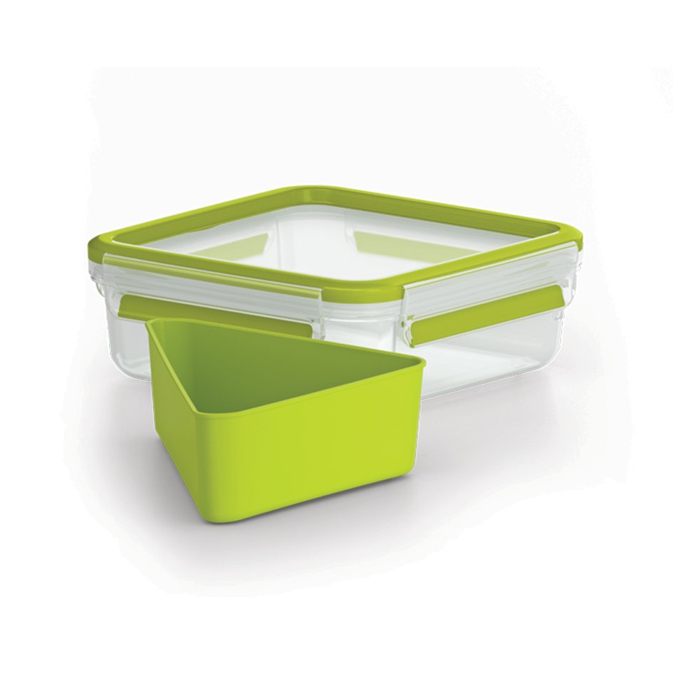 ظرف حمل غذای1.2 لیتری مربع تفال tefal مدل جداکننده دار