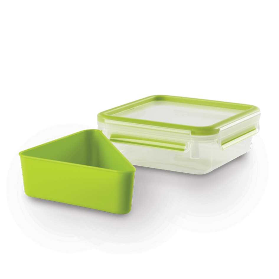 ظرف حمل غذای1.2 لیتری مربع تفال tefal مدل جداکننده دار