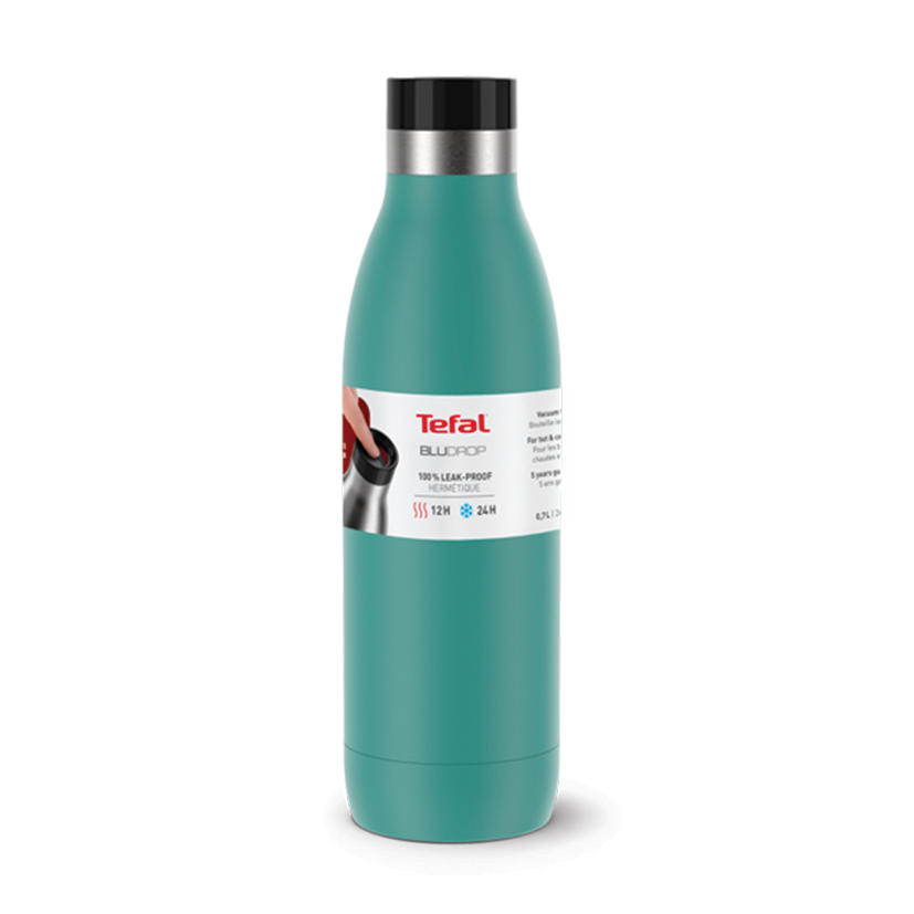 بطری استیل تفال tefal دوجداره رنگ سبز 