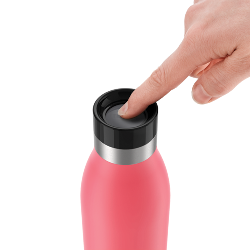 بطری استیل تفال tefal دوجداره رنگ صورتی