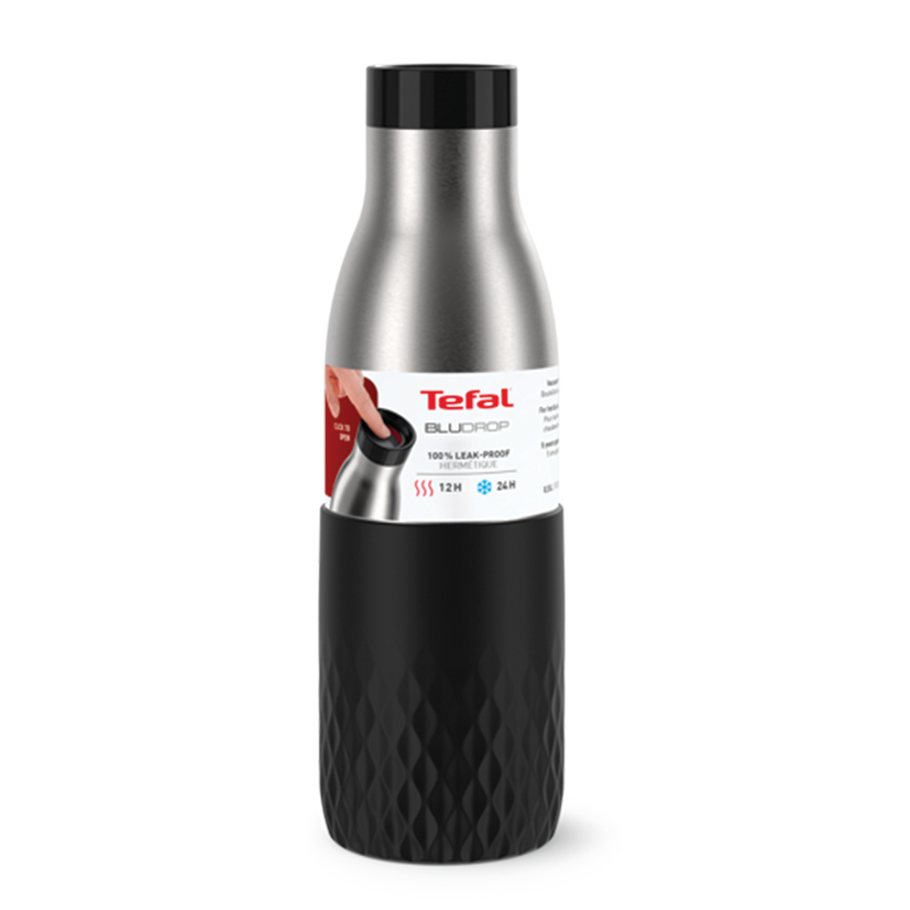 بطری استیل تفال tefal دوجداره رنگ مشکی