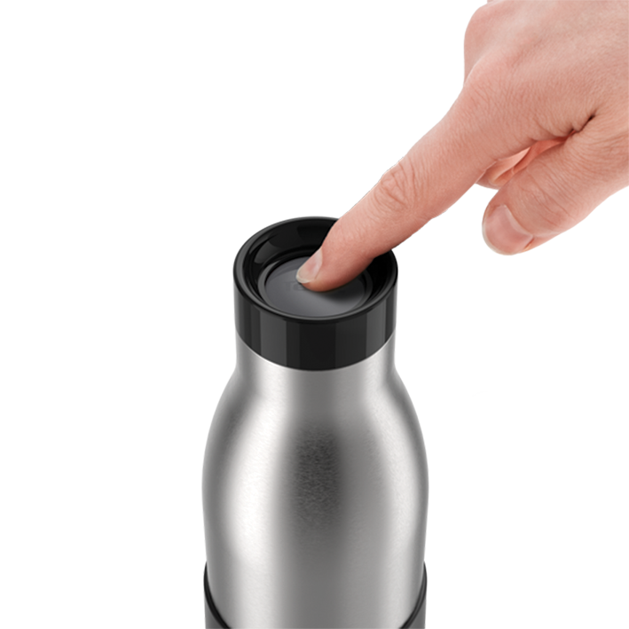 بطری استیل تفال tefal دوجداره رنگ مشکی