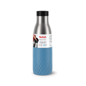 بطری استیل تفال tefal دوجداره رنگ آبی آسمانی