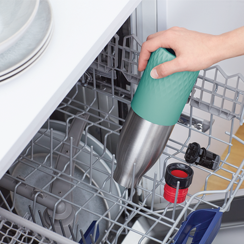 بطری استیل تفال tefal دوجداره رنگ نقره ای سبز