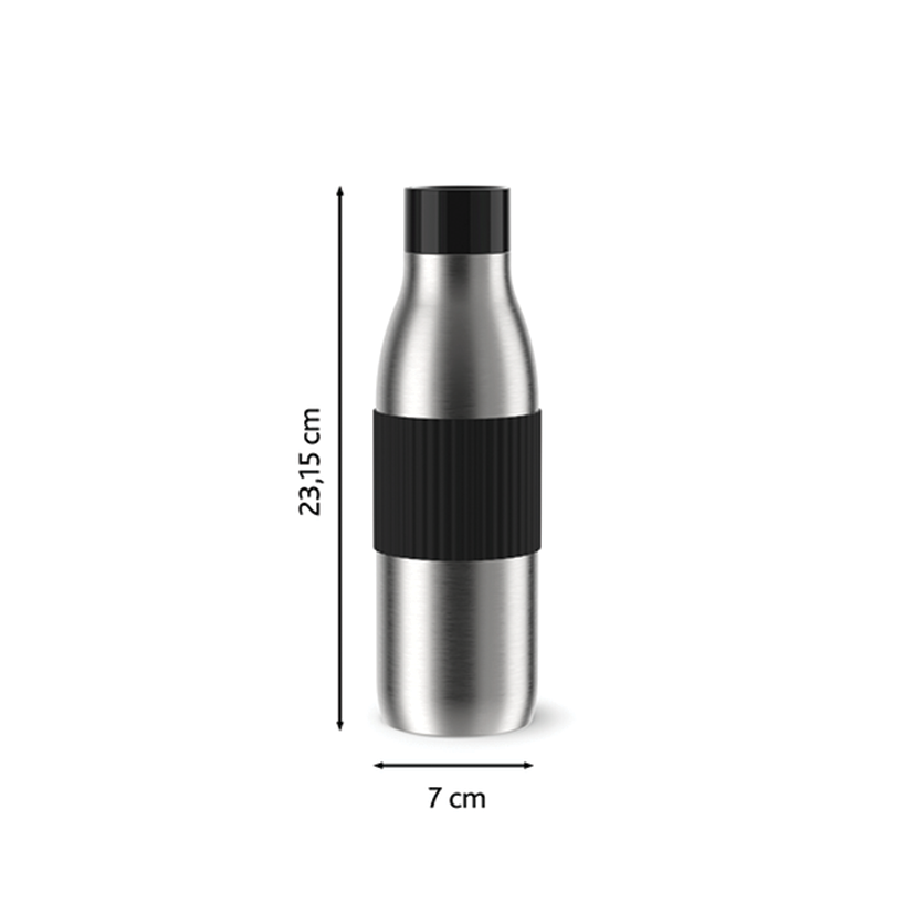 بطری استیل تفال tefal دوجداره رنگ نقره ای 