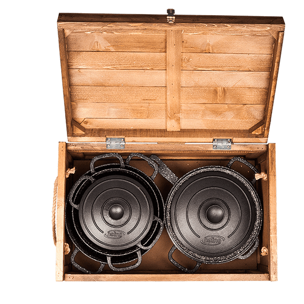 سرویس چدن نالینو 9 پارچه مدل Dio (با جعبه چوبی) + هدیه (قوری چدنی)