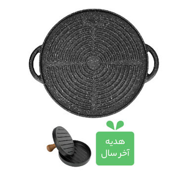 تابه گریل چدن دو طرفه مدل Daniele + هدیه