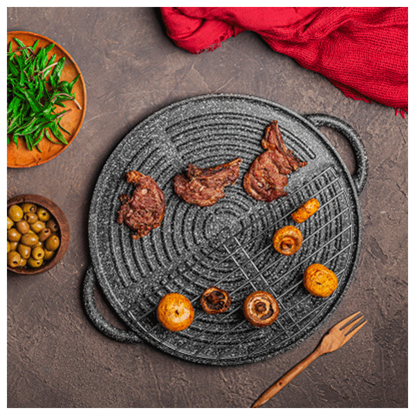 تابه گریل چدن دو طرفه مدل Daniele + هدیه