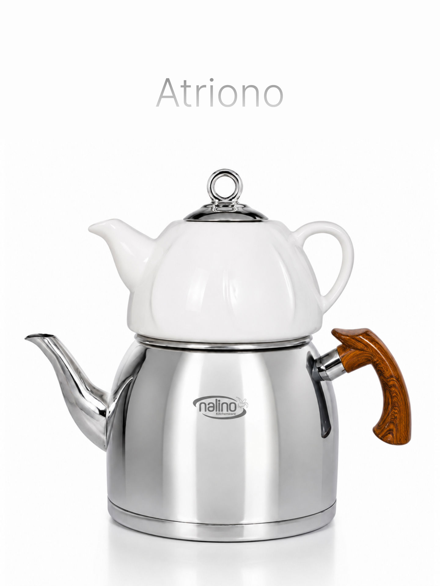 کتری و قوری استیل مدل Atrino